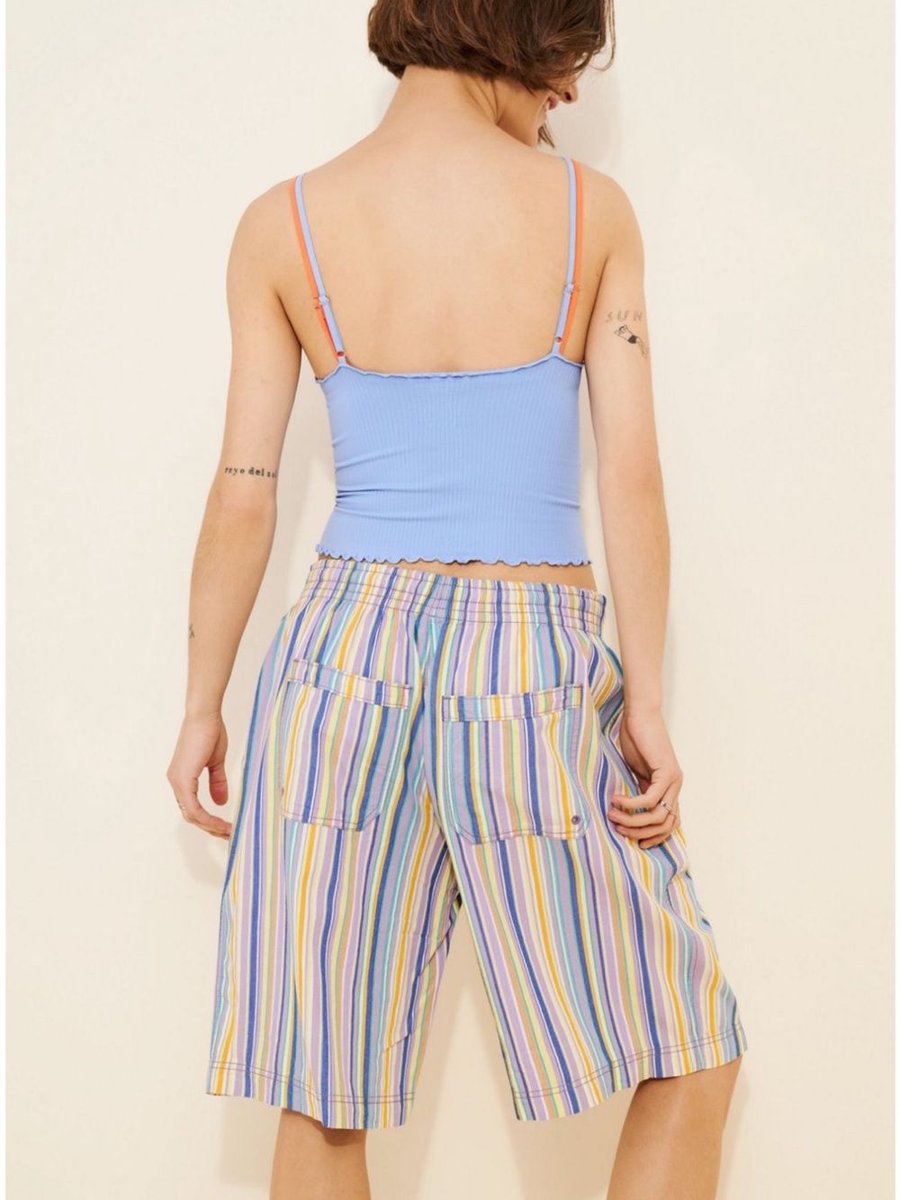 Free People Saylor Poplin Stripe Shorts NWT Size M